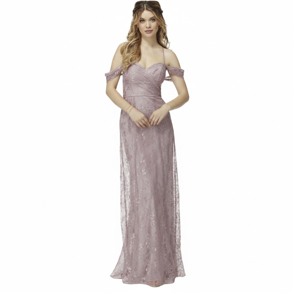 MORILEE Lavender Lace Off-Shoulder Dress w/Spaghetti Straps NWOT.  Plus Size 14